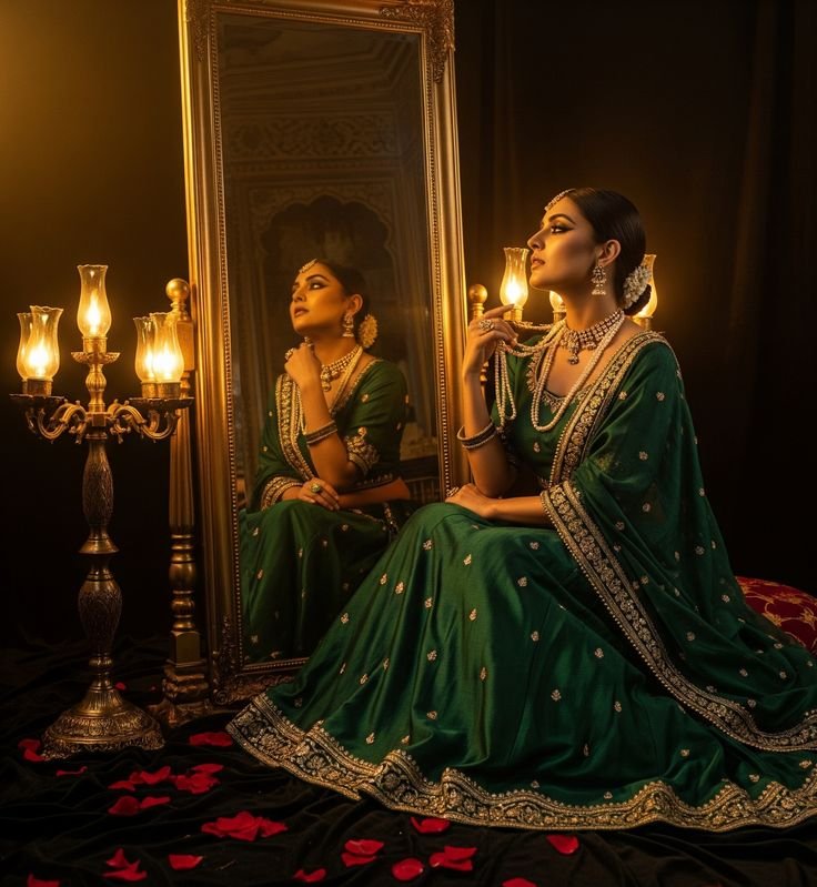 SHE DRESSES LIKE SHE IS WRITING A POETRY ON HERSELF