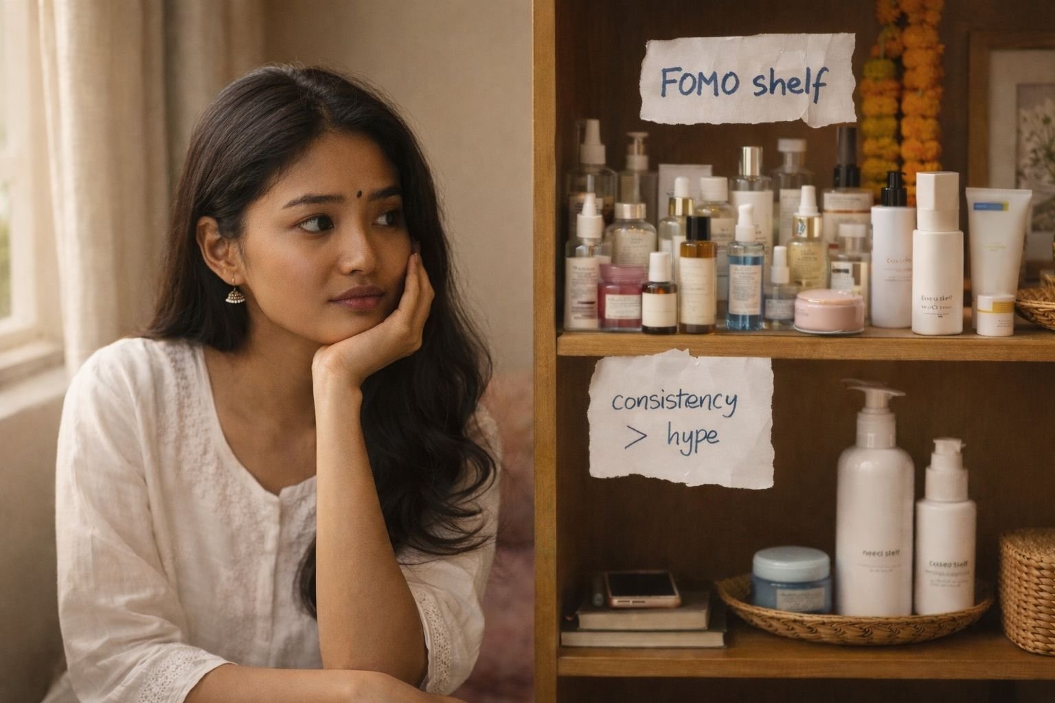 IS YOUR SKINCARE ROUTINE SELF-CARE OR JUST FOMO IN A BOTTLE